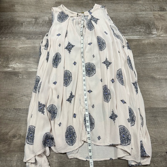 Free People Tree Swing Ivory Pink Mini Dress Size Medium - Picture 6 of 10